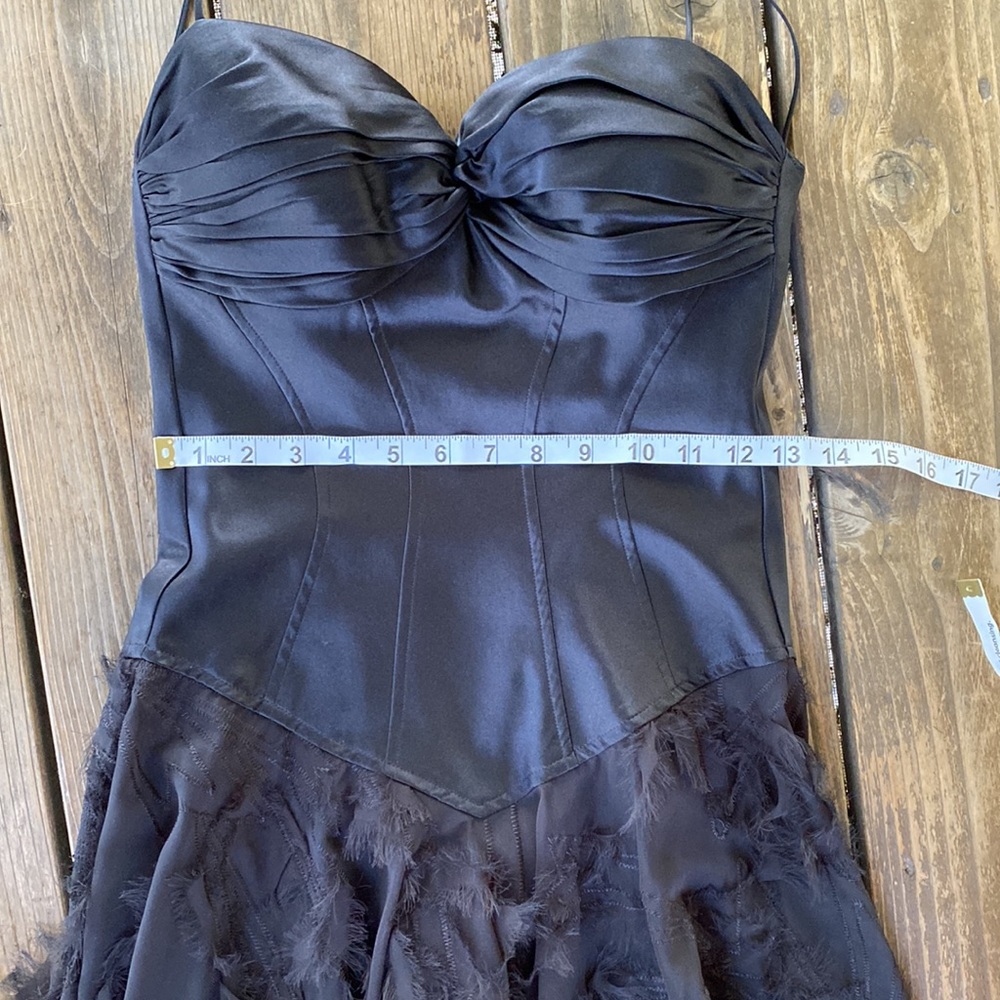 Dina Bar-el Black Cocktail Dress 100% Silk - Picture 4 of 12